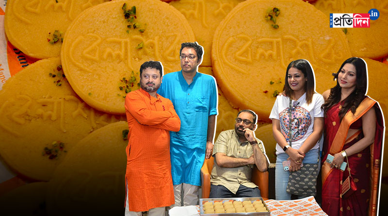 অভিনব প্রচার! ‘বেলাশুরু’ সিনেমার নামে তৈরি মিষ্টি, চেখে দেখলেন কলাকুশলীরা