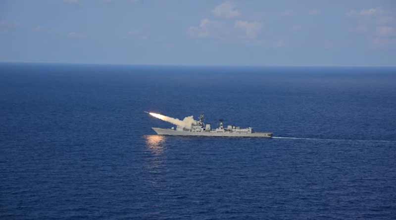 BrahMos Missile Creates Hole On Ship During Indian Navy's Successful Test Firing | Sangbad Pratidin