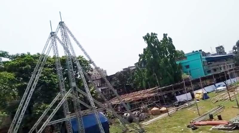নাগরদোলার কাজ চলাকালীন ভয়ংকর দুর্ঘটনা হাওড়ায়, প্রায় পঞ্চাশফুট উপর থেকে পড়লেন ৪ শ্রমিক!