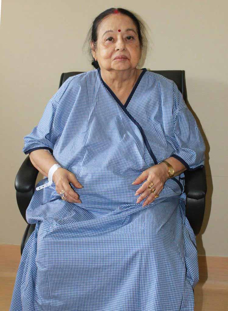 Madhabi Mukherjee at hospital