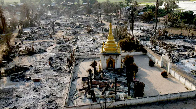 Myanmar Military Burns over 100 Villages To Crush Resistance | Sangbad Pratidin