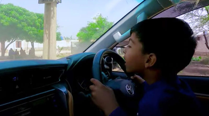 Viral Video of 8-Year-Old Drives Toyota Fortuner In Pakistan | Sangbad Pratidin
