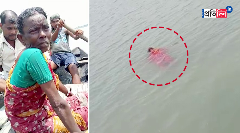 Elderly woman stays adrift for 5 hours in Matla River | Sangbad Pratidin