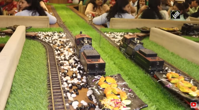 Restaurant Uses Toy Train to Serve Food to Customers | Sangbad Pratidin