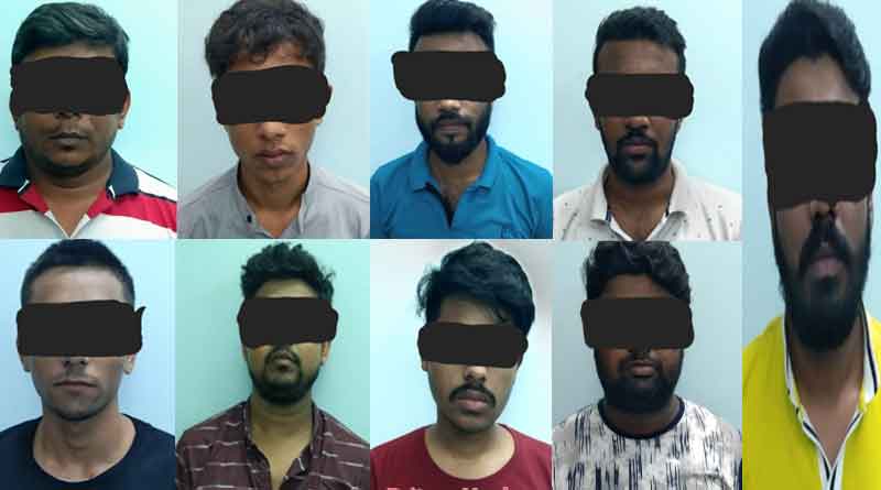 Police arrests 9 person in connection with a fake call centre in Kolkata । Sangbad Pratidin