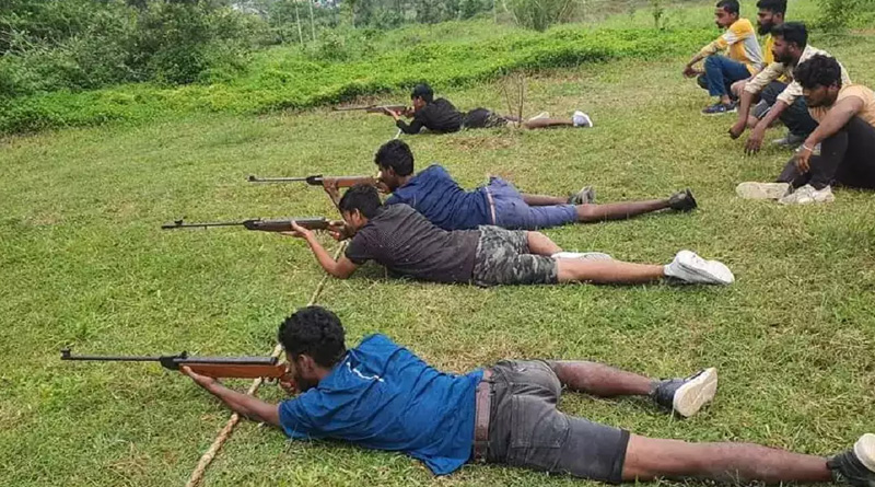 Photos and videos of Bajrang Dal activists training with air guns go viral | Sangbad Pratidin