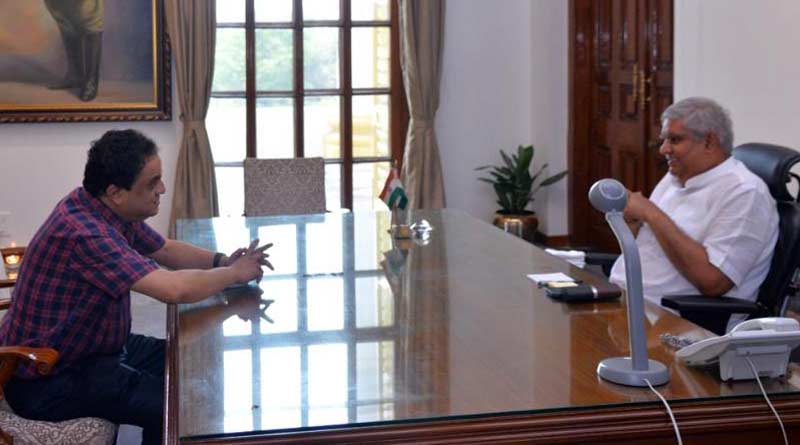 Education minister Bratya Basu meets with WB GUV Jagdeep Dhankhar । Sangbad Pratidin