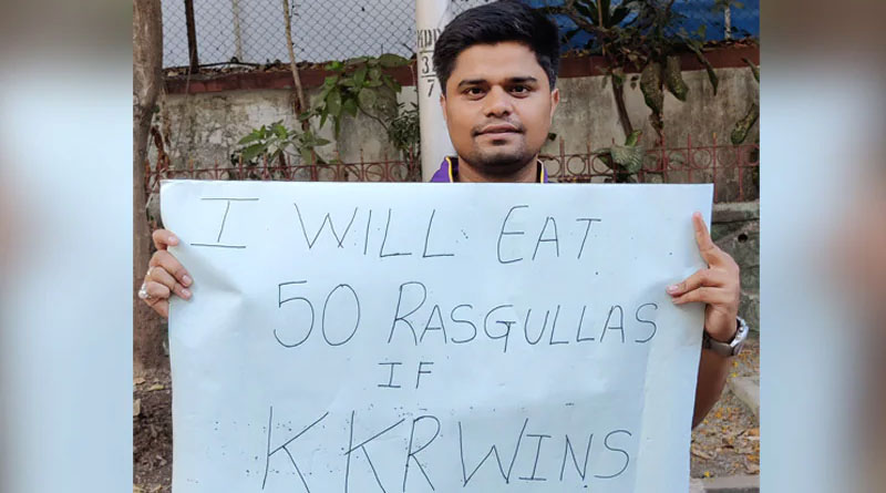 Team Responds after fan Says He'll Eat 50 'Rasgullas' If KKR Wins | Sangbad Pratidin