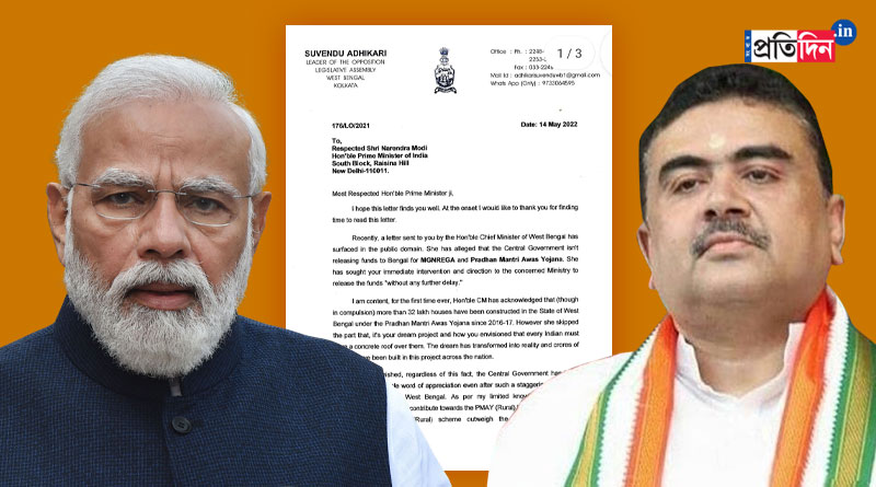 ‘প্রধানমন্ত্রী আবাস যোজনার টাকা দ্রুত দেবেন না’, প্রধানমন্ত্রীকে চিঠি শুভেন্দুর, পালটা তৃণমূলের