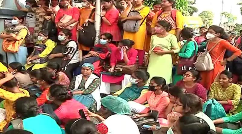 Nursing Students against stages protest in Salt lake | Sangbad Pratidin
