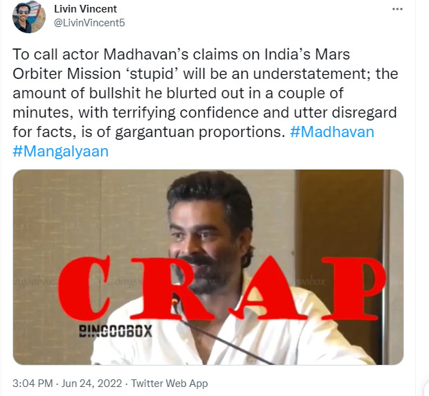 Madhavan-Comment-Reaction