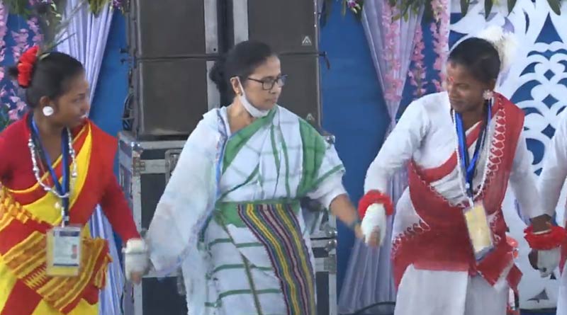 Mamata Banerjee Dances with locals at Hasimara West Bengal | Sangbad Pratidin