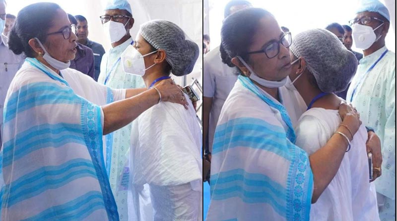 ‘লড়াই চালিয়ে যাও’, ডান হাত হারানো রেণুকে দেখেই জড়িয়ে ধরলেন মুখ্যমন্ত্রী