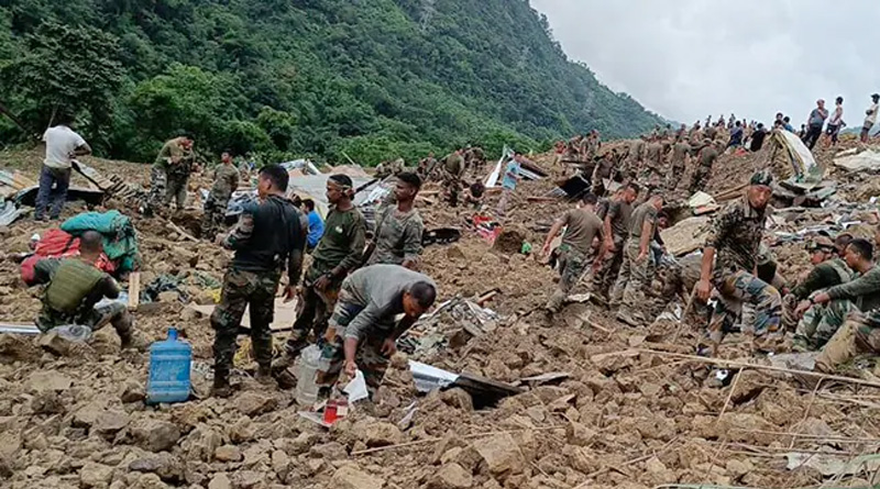 মণিপুরে ভয়াবহ ধসে বিপর্যস্ত সেনা ছাউনি, মৃত কমপক্ষে ৭, আহত বহু