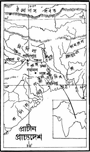 Map of ancient Bengal