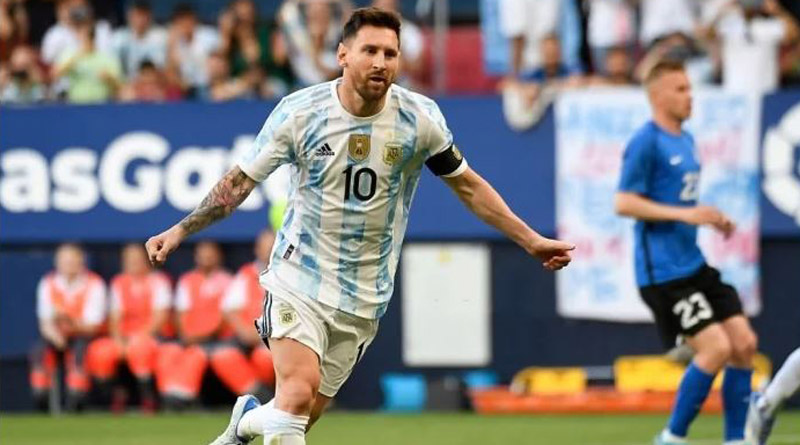 Lionel Messi scores five goals against Estonia | Sangbad Pratidin