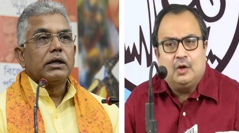 'If you have guts arrest me', Dilip Ghosh challenges TMC, Kunal Ghosh replies | Sangbad Pratidin
