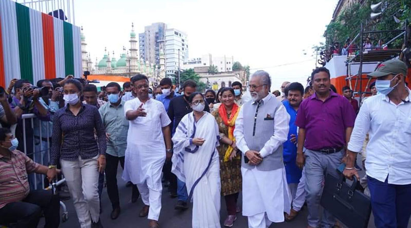 CM Mamata Banerjee visits 21 July Shahid Diwas venue