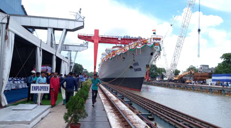 Defence Minister Rajnath Singh inaugurates INS Dunagiri in Kolkata that empowers Indian Navy more | Sangbad Pratidin
