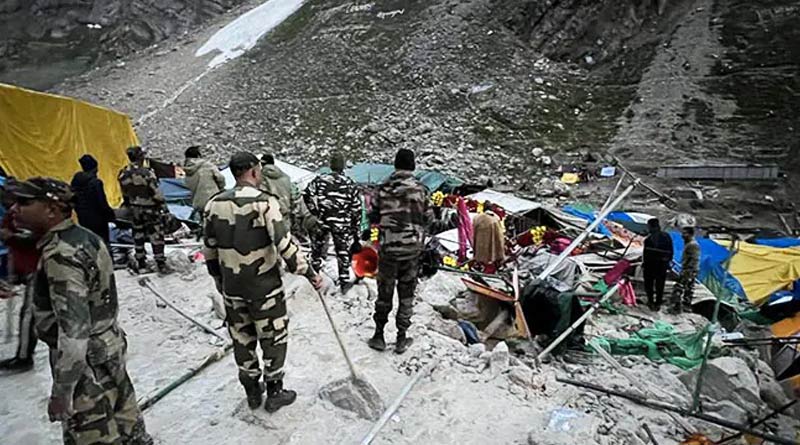 15 dead, 15,000 Rescued, 40 Still Missing After Amarnath Cloudburst | Sangbad Pratidin