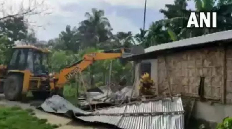 Bulldozer demolishes Assam madrassa run by terror accused। Sangbad Pratidin