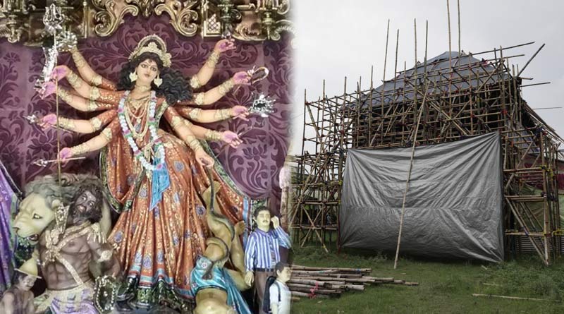 দুর্ঘটনার আশঙ্কা! মহম্মদ আলি পার্কে পুজো প্যান্ডেল তৈরির কাজ বন্ধের নির্দেশ পুরসভার