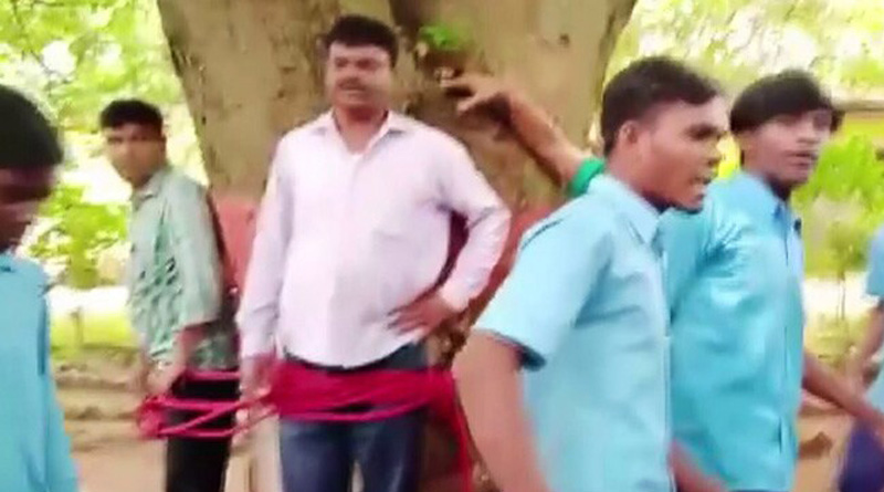 Math Teacher Tied To Tree Thrashed By Students For Giving Poor Marks in Jharkhand | Sangbad Pratidin