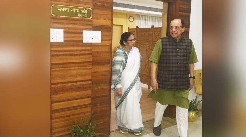 BJP leader Subramanian Swamy meets Mamata Banerjee at Nabanna। Sangbad Pratidin