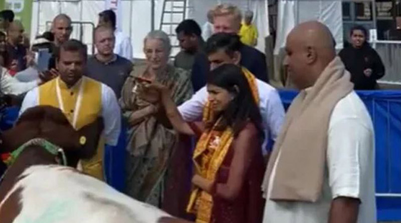 প্রধানমন্ত্রী হওয়ার দৌড়ে অনেক পিছিয়ে, এবার গোমাতার দ্বারস্থ ঋষি সুনক
