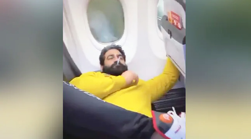 Video Of a Man Smoking In Plane Goes Viral and Minister J Scindia Responds | Sangbad Prtidin