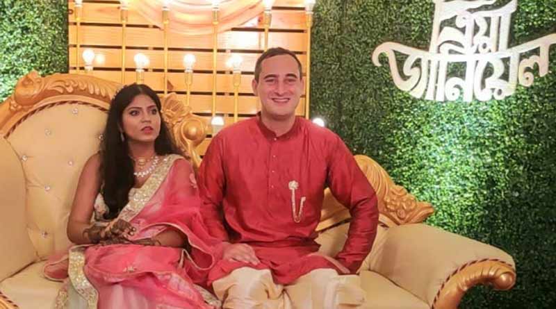 A German youth tie knot with Hooghly's woman। Sangbad Pratidin