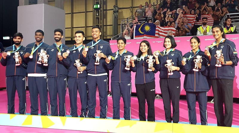 Indian Mixed Badminton team settled for Gold in Commonwealth Games 2022 | Sangbad Pratidin