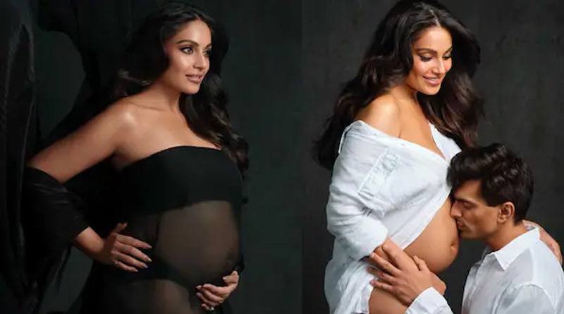 Bipasha Basu shows off her baby bump in a sheer black gown | Sangbad Pratidin