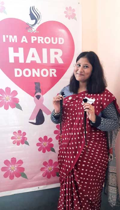 81 donors cut hair together to help cancer patients in West Midnapore Pipa  News | PiPa News