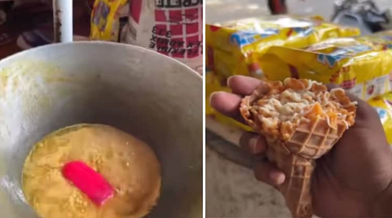 Man makes raspberry ice cream maggi in viral Instagram video | Sangbad Pratidin