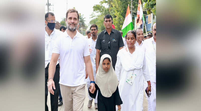 Congress on row over Rahul Gandhi's picture with hijab-clad girl। Sangbad Pratidin