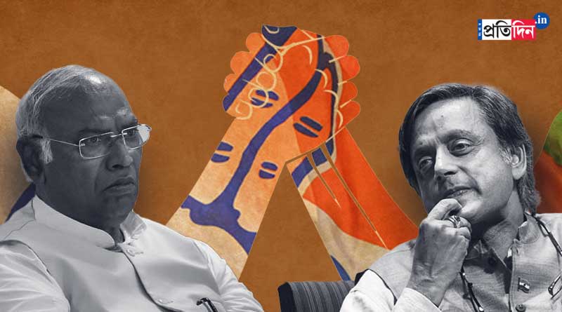 Mallikarjun kharge ahead in Race for Congress President against Shashi Tharoor | Sangbad Pratidin