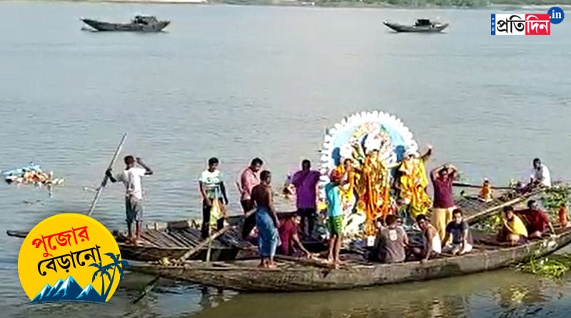 This year witness Durga Immersion at Taki Basirhat | Sangbad Pratidin