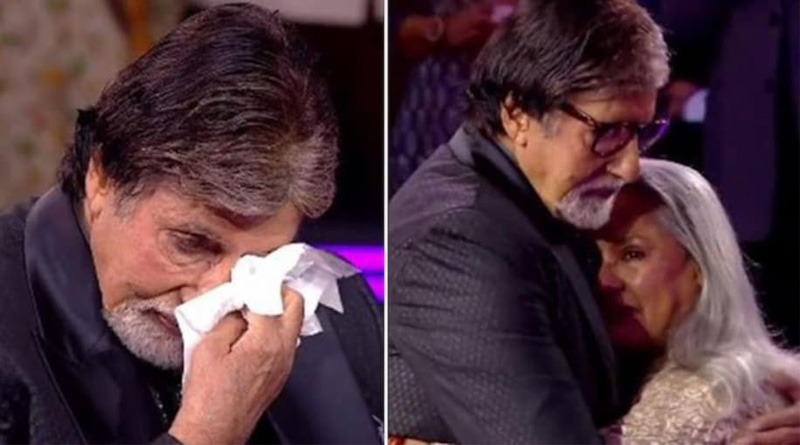 Amitabh Bachchan cries after Abhishek Bachchan hugs him on show