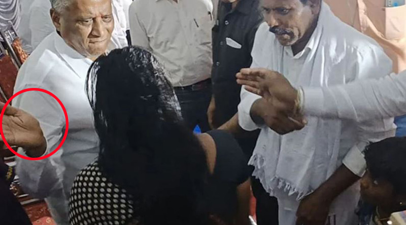 Karnataka Minister caught on camera slapping a woman at an event। Sangbad Pratidin