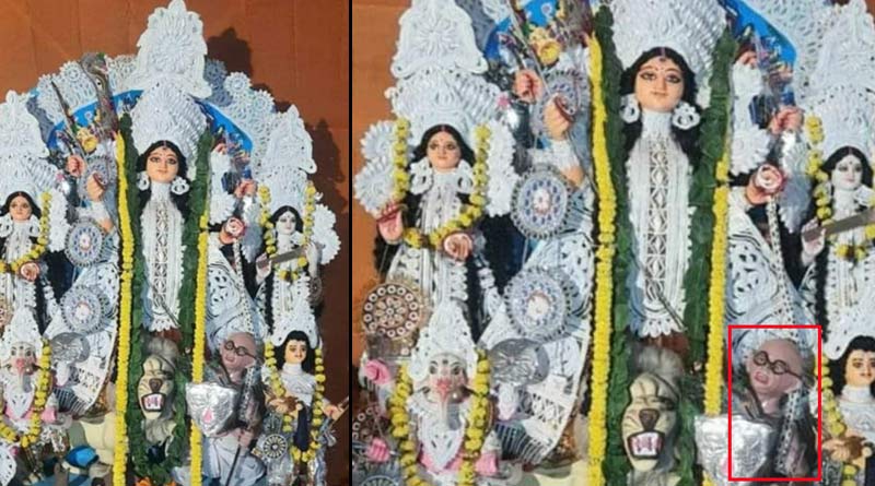 Durga Puja 2022: Mahatma Gandhi depicetd as Asura in Durga Puja organised by Hindu Mahasabha sparks huge controversy | Sangbad Pratidin
