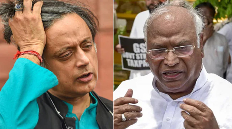 Mallikarjun Kharge and Shashi Tharoor upfront in Congress President Election | Sangbad Pratidin