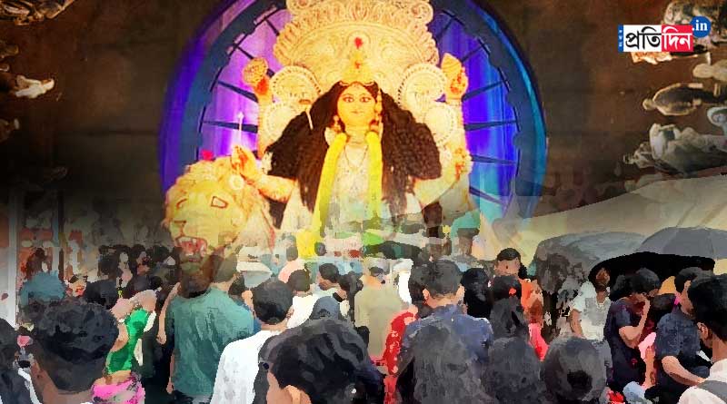 মণ্ডপে থিমের লড়াই, প্রতিমায় সাবেকিয়ানা, আলো ঝলমলে চন্দননগরে জমজমাট জগদ্ধাত্রী পুজো