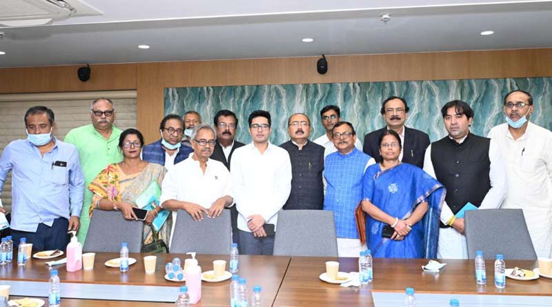 Abhishek Banerjee attends a meeting with Birbhum Leader | Sangbad Pratidin