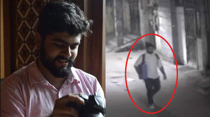 Aftab seen walking carrying a bag early morning in a CCTV footage। Sangbad Pratidin