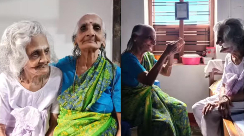 Friends of 80 years meet after a long time viral video of emotional reunion | Sangbad Pratidin