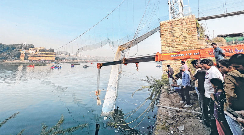 Oreva spent only Rupees 12 lakh of allotted Rs 2 Crore on renovation of Morbi bridge collapse | Sangbad Pratidin