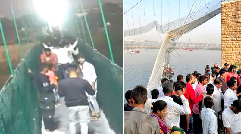 Morbi Bridge Collapse: Group of youth people joined rescue work after Morbi Bridge Collapse | Sangbad Pratidin