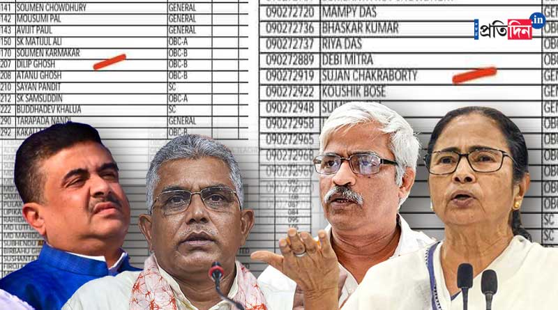 ২০১৪ টেট চাকরিপ্রার্থীদের তালিকায় মমতা-শুভেন্দু-দিলীপ-সুজন! তুঙ্গে বিতর্ক