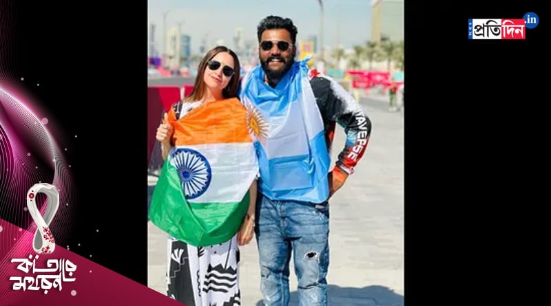 Argentinian woman cheering with India flag, video gets viral | Sangbad Pratidin